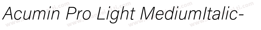 Acumin Pro Light MediumItalic字体转换